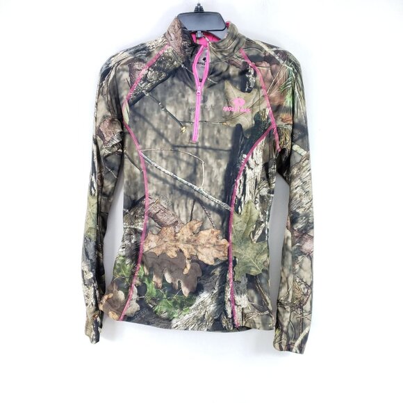 Mossy Oak Half Zip Pullover Women's Size Small 34-36 Break Up Country Camouflage - Picture 1 of 7